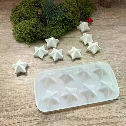 Silikonform Weihnachtssterne