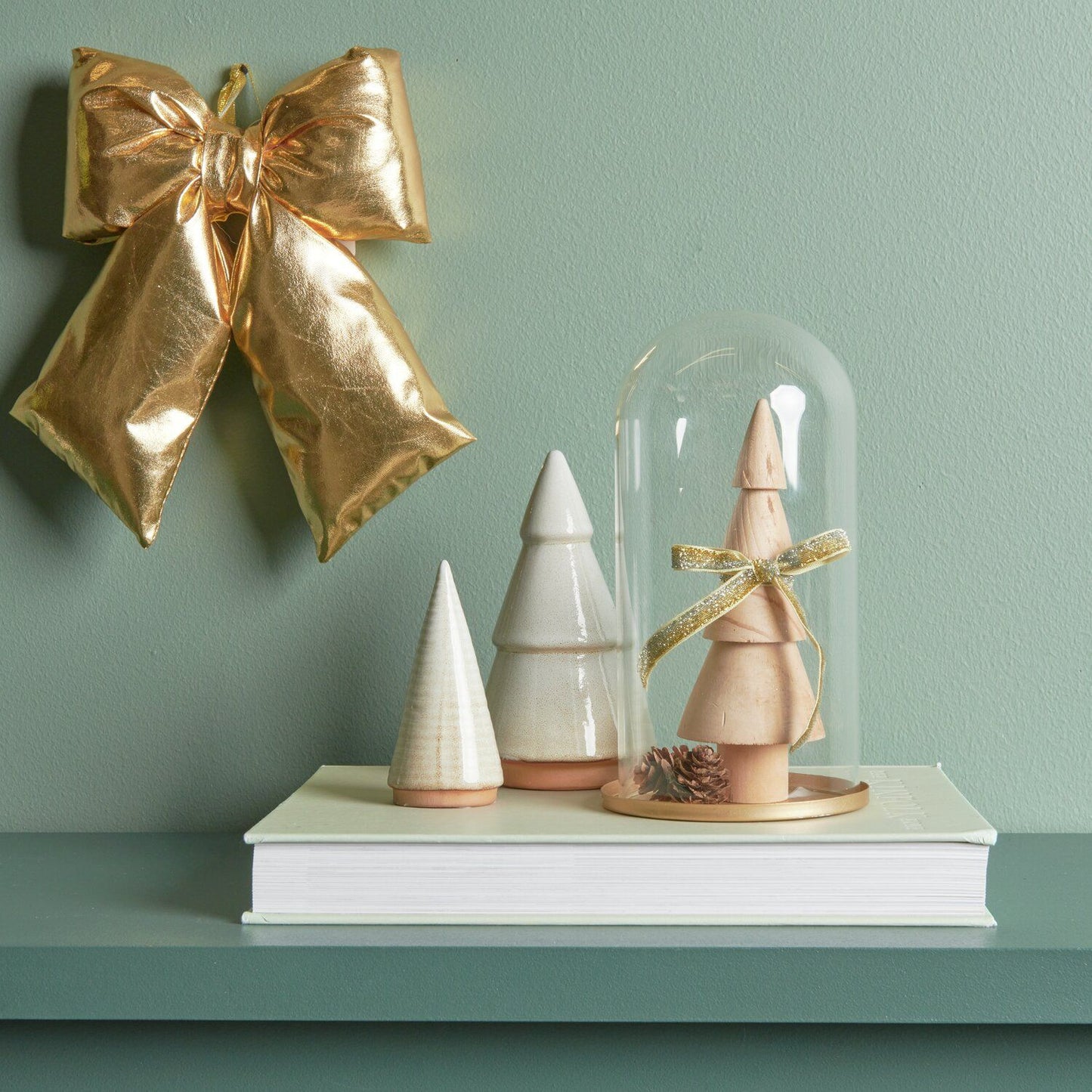 Rico Design Glashaube mit Metallsockel Gold