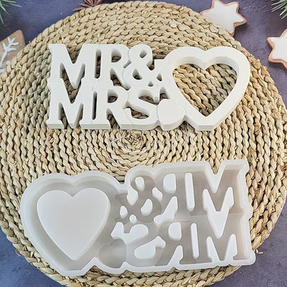 Silikonform Hochzeit Mr. and Mrs.