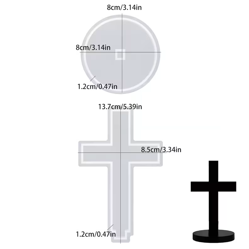 Silikonform Kreuz
