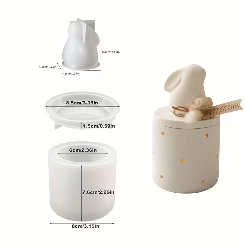 Silikonform Osterdose mit Deckel, 3-teilig