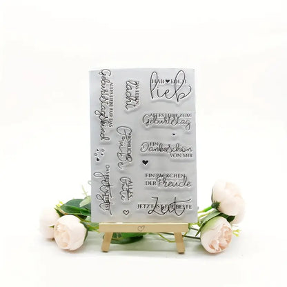 Clearstamps Liebe Sprüche