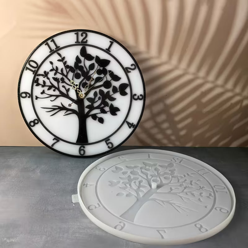 Silikonform Uhr Lebensbaum