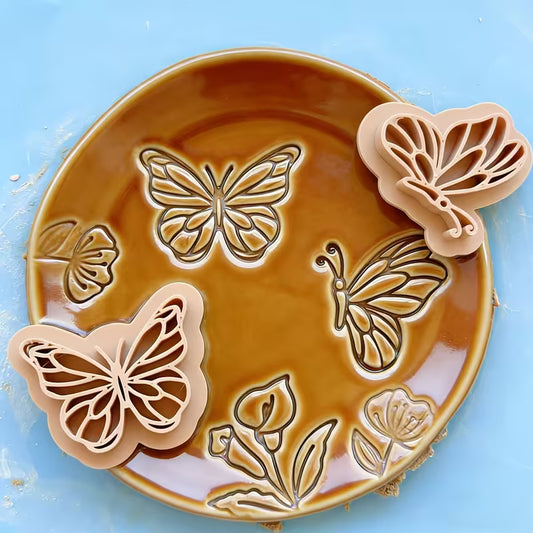 Töpferstempel Schmetterlinge, 2er Set