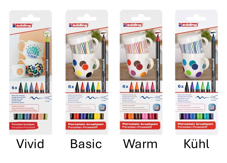 Malset Suppentasse mit Untersetzer inkl. 4 Sets und 6 Stiften