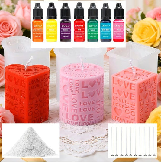 Kerzengießset Love für ca. 10 Kerzen