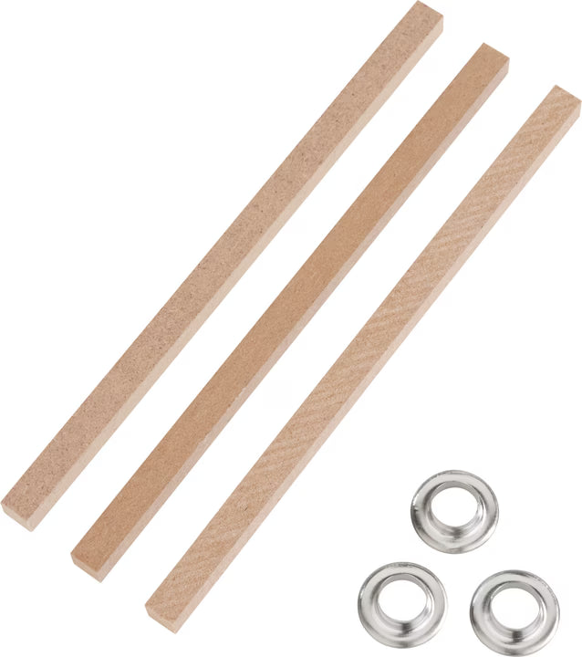 Outdoor-Docht mit Fuss, 3 Stk., 10 x 10 x 120 mm