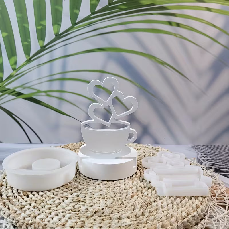 Silikonform Aufsteller Tasse mit Herz