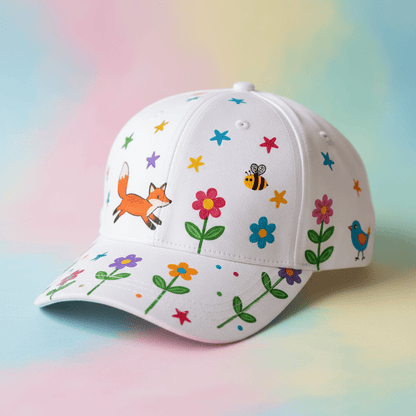 Basecaps bemalen inkl. 5 Basecaps und 5 Textilstiften, Kinder - Craftguru