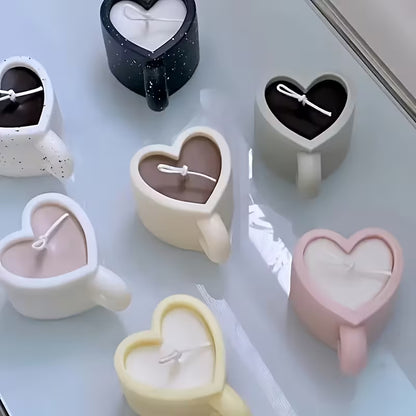 Silikonform Herztasse mit Henkel