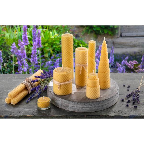 Bienenwachswaben 3 Stück 220x170 mm mit Docht - Craftguru