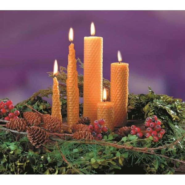 Bienenwachswaben 3 Stück 220x170 mm mit Docht - Craftguru