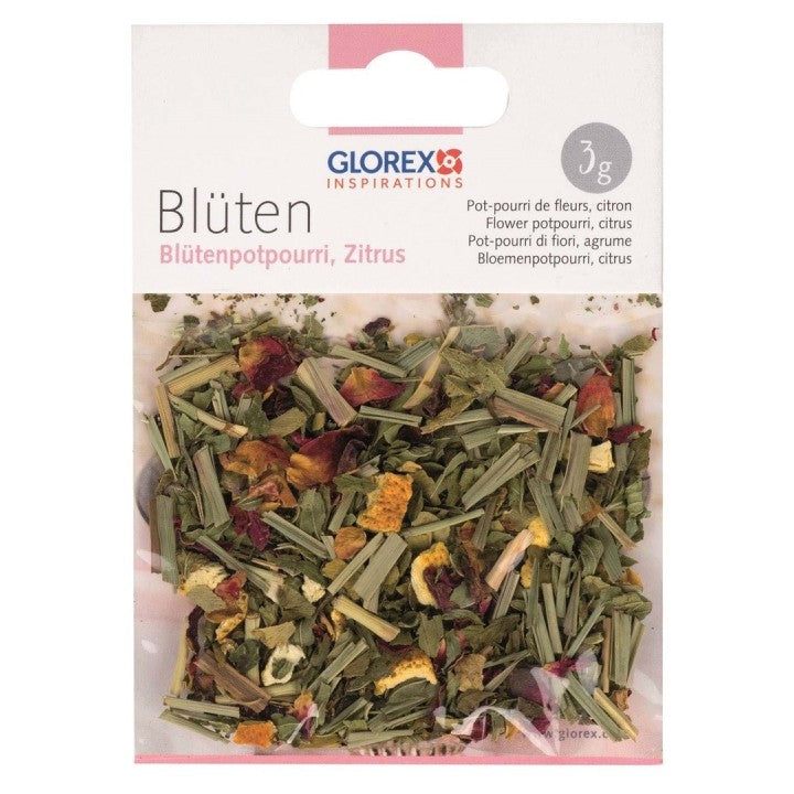 Blütenpotpourri, Zitrus, geschnitten – 3 g – Seifenzusatz & Badekugeln