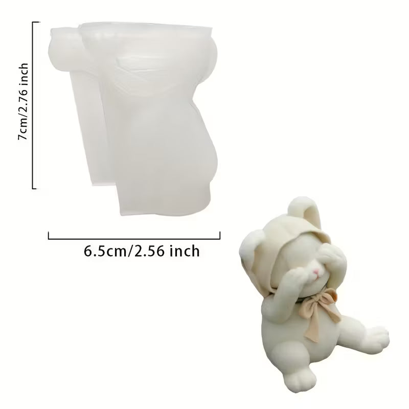 Silikonform Bärchen mit Händen vor Gesicht