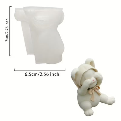 Silikonform Bärchen mit Händen vor Gesicht