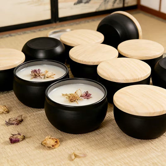 Komplettset Kerzenbecher inkl. Docht und Haltern, 10er Set