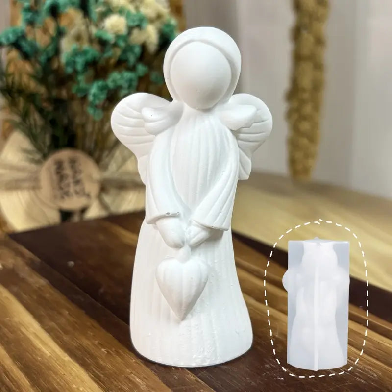 Silikonform Engel mit Herz