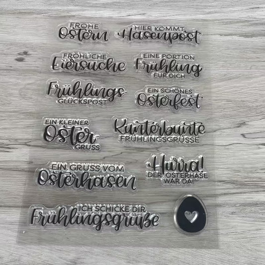 Clearstamps Ostersprüche