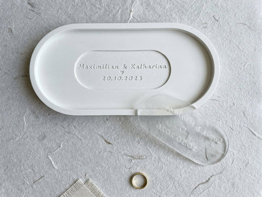 Clearstamp personalisiert, oval, 9 x 4 cm - Craftguru