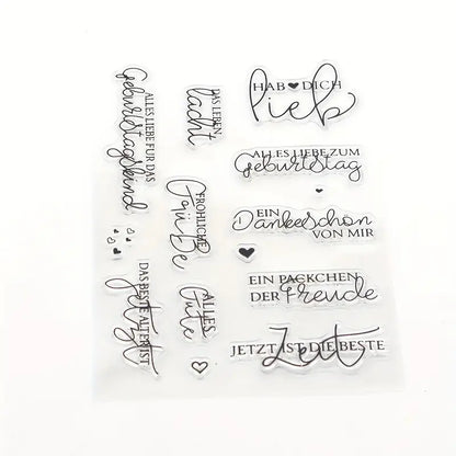 Clearstamps Liebe Sprüche