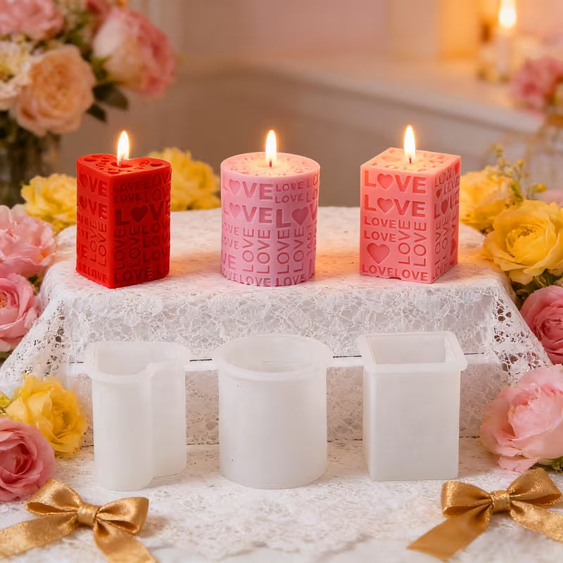 Silikonform Kerze Love in 3 Variante