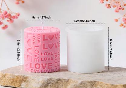 Silikonform Kerze Love in 3 Variante