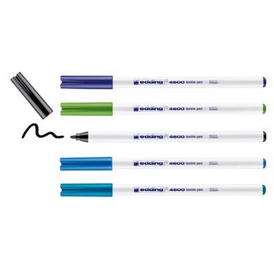 Edding 4600 Textilstifte, 5er Set - Craftguru
