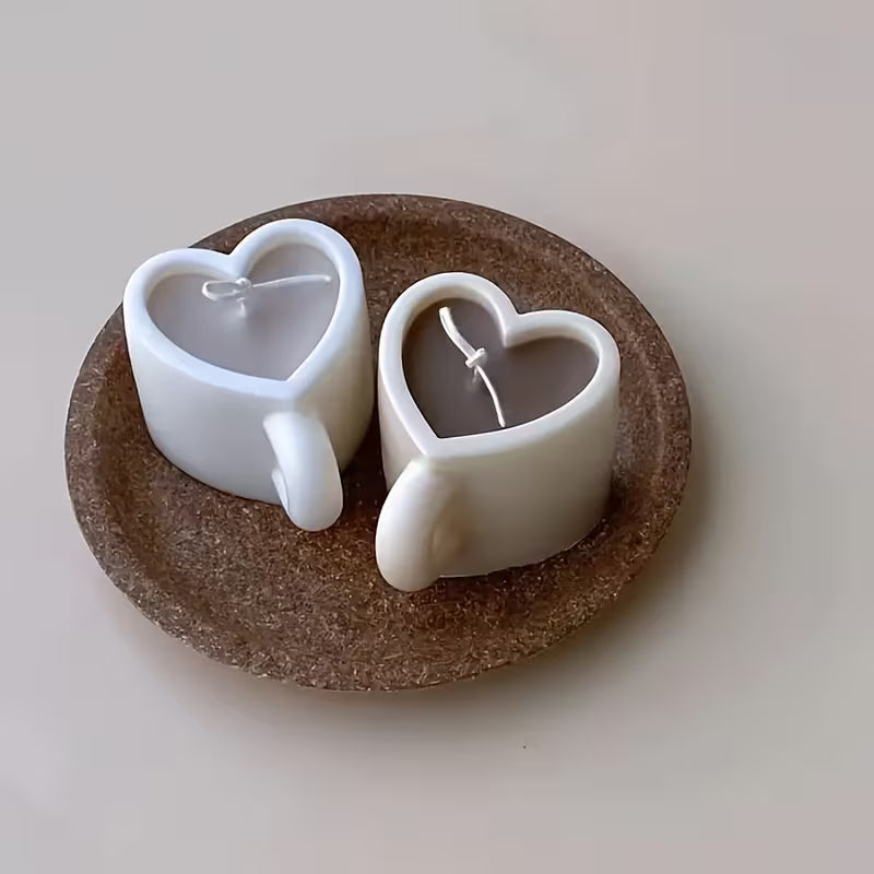 Silikonform Herztasse mit Henkel