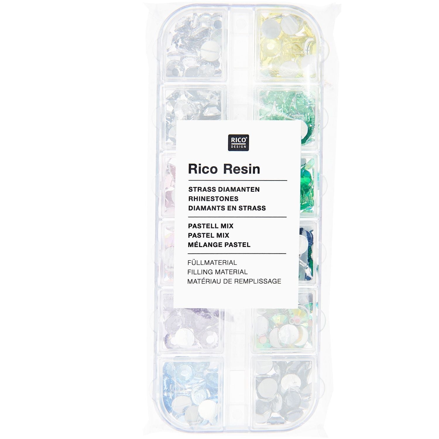 Füllmaterial für Resin Diamanten Pastell Mix 12x4g - Craftguru