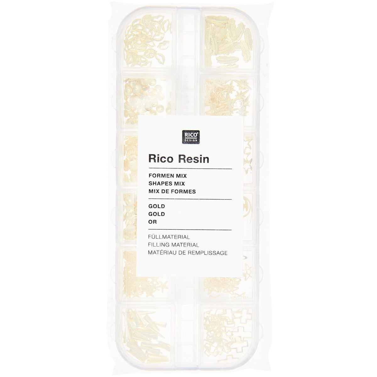 Füllmaterial für Resin Formen Mix Gold 12x8g - Craftguru