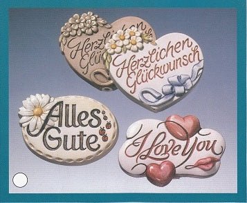 Gießform Happy Birthday - Viel Glück - Gute Besserung, 3er Set - Craftguru