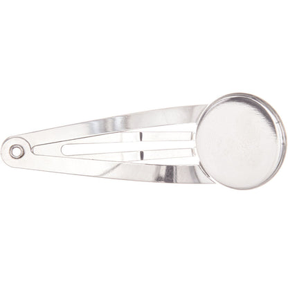 Haarclips mit runder Klebefläche 5,5cm 3 Stück - Craftguru