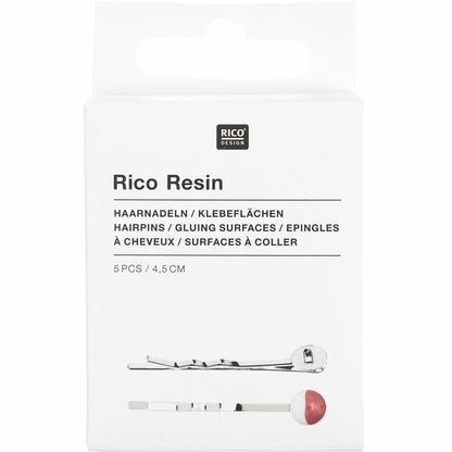 Haarnadel mit runder Klebefläche 4,5cm 5 Stück - Craftguru