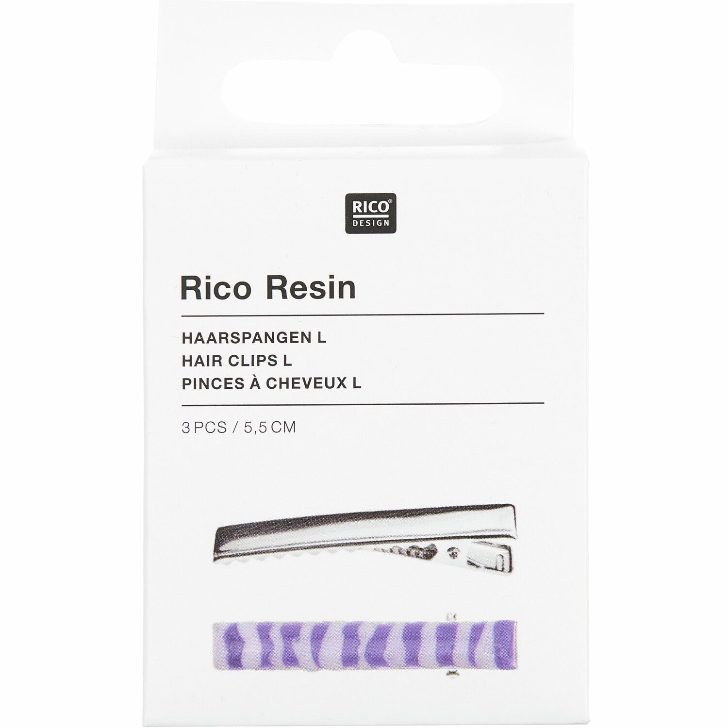Haarspange 5,5 cm, 3 Stk - Craftguru
