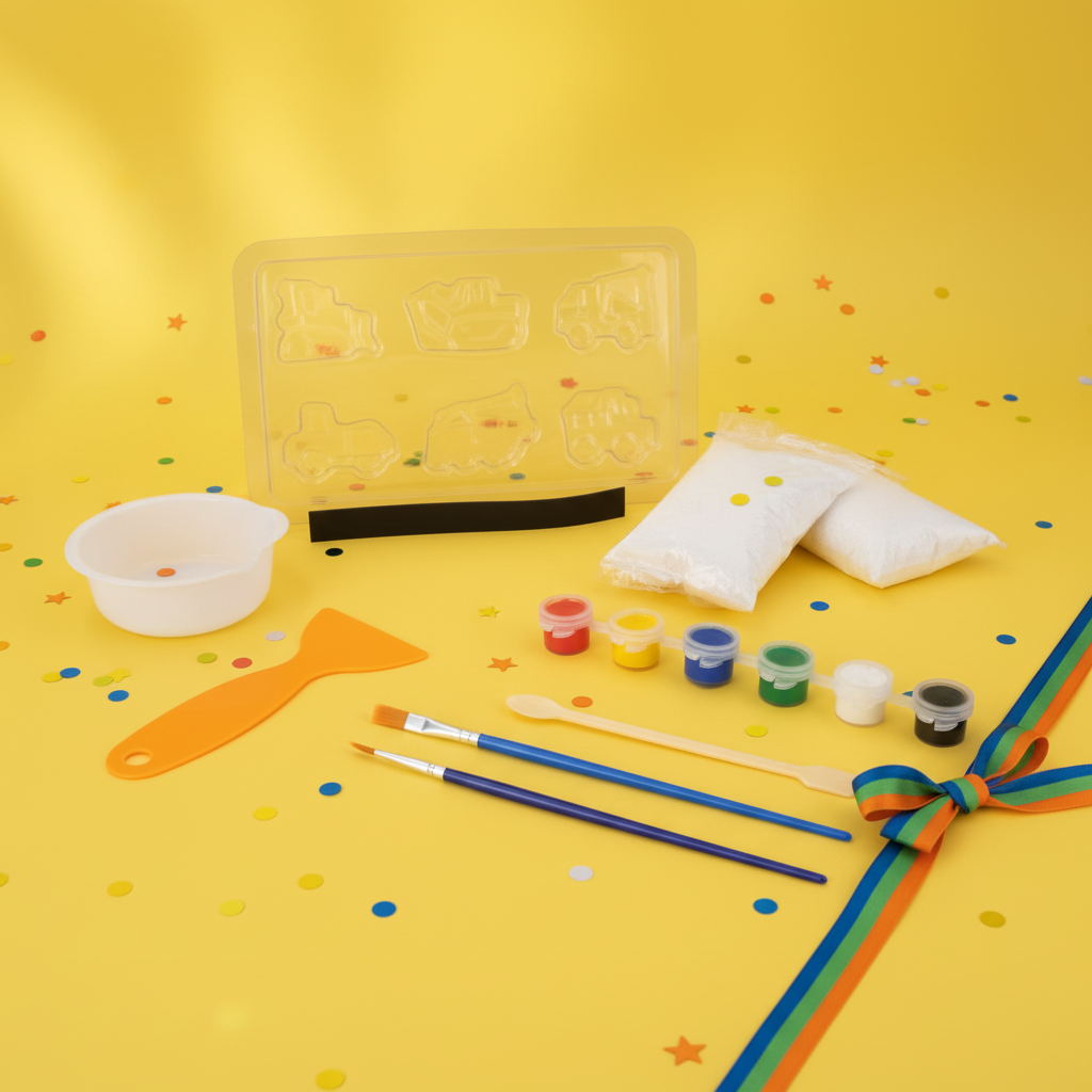 Giess-Set Baufahrzeuge - Geschenk