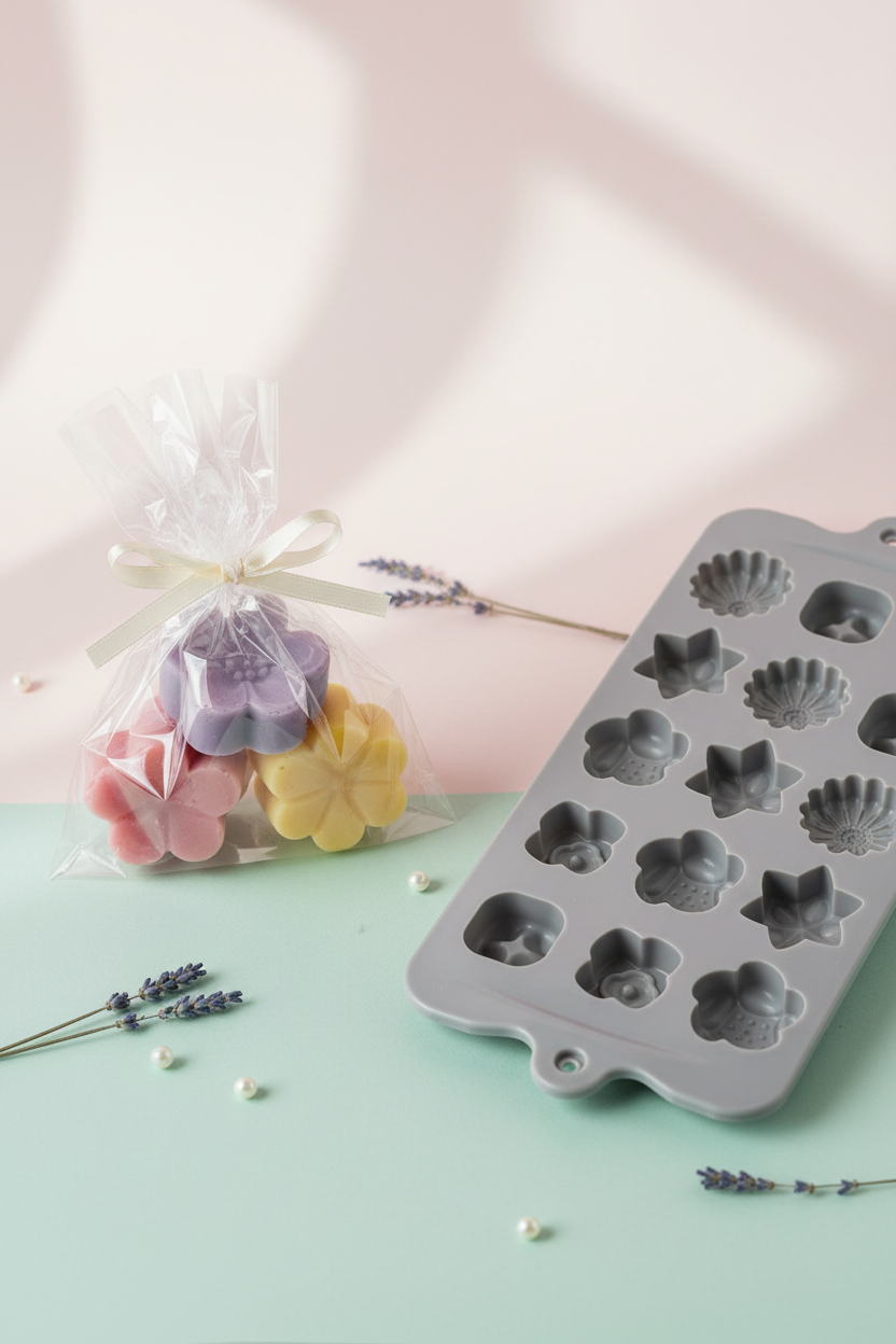 Blumenseifen als Geschenk verpackt