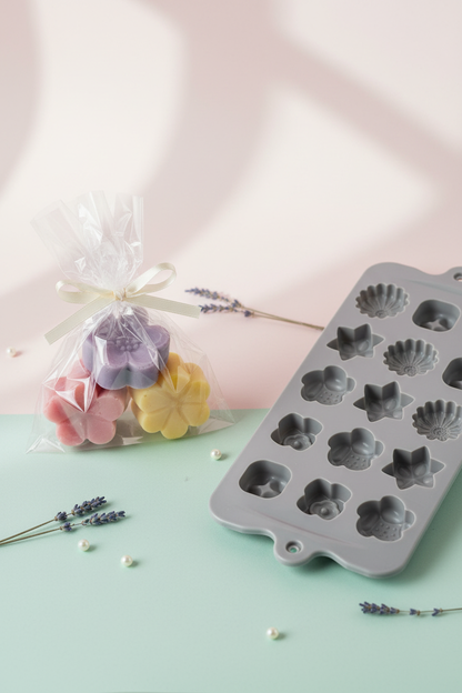 Blumenseifen als Geschenk verpackt