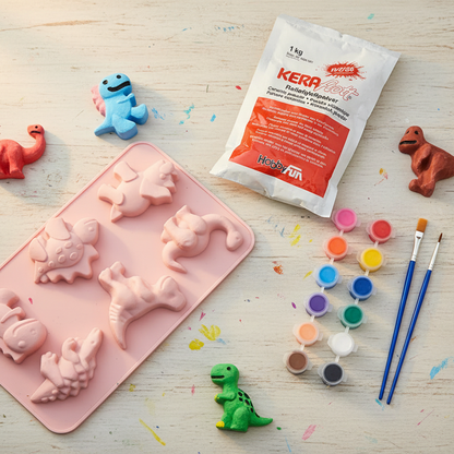 Kinder Gießset Dinos – Lifestyle auf Holztisch