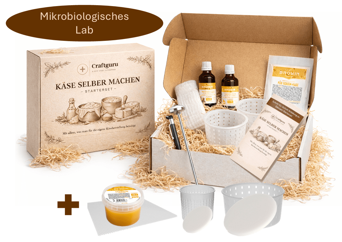 Käse selber machen - Starterset - Premium, mikrobiologisches Lab - Craftguru