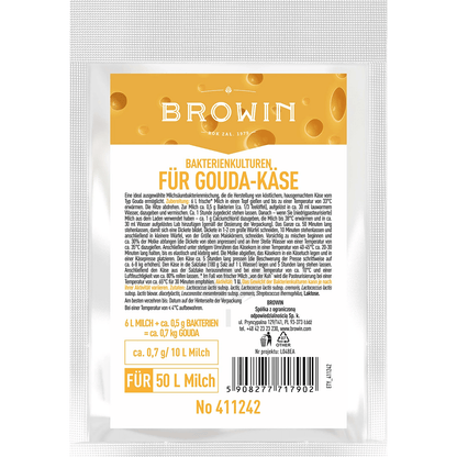 Käse selber machen - Starterset - Typ Gouda, mikrobiologisches Lab - Craftguru