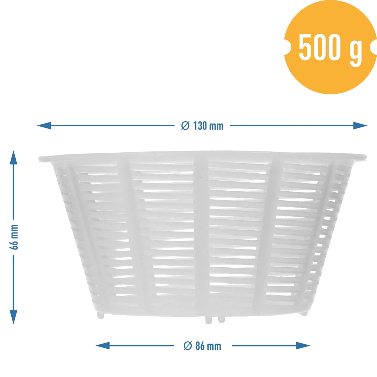 Käseform konisch 13 x 6,6 cm für 500 g - Craftguru