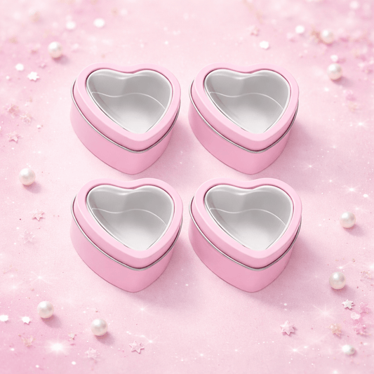 Kerzenbecher Herz, 4er Set, rosa - Craftguru