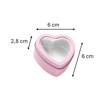 Kerzenbecher Herz, 4er Set, rosa - Craftguru