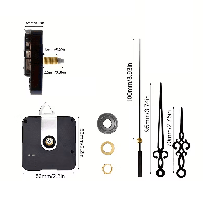 Komplettset DIY Uhr Basic inkl. Silikonform, Uhrwerk und Zeigern - Craftguru