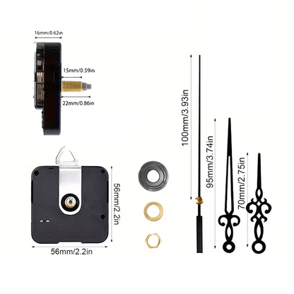 Komplettset DIY Uhr Basic inkl. Silikonform, Uhrwerk und Zeigern - Craftguru