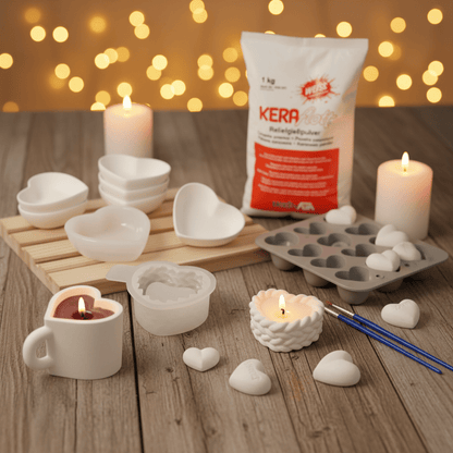 Komplettset - Gießset Herzen und Liebe - Craftguru