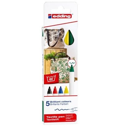Komplettset Zuziehbeutel bemalen inkl. 4 Beuteln und 5 Stiften - Craftguru