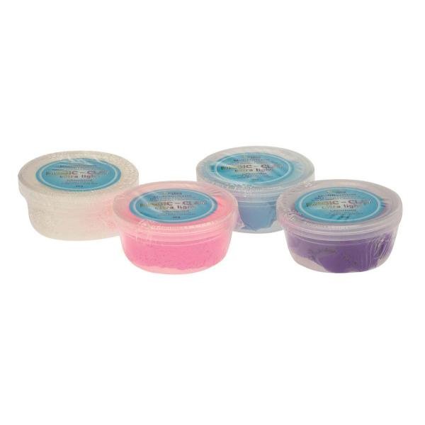 Magic-Clay ultra-light 4x40g Modelliermasse weiss, hellblau, rosa, violett - Craftguru