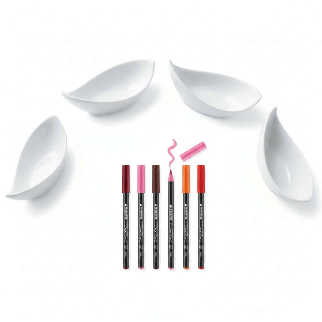 Malset Mini Schälchen Velho inkl. 4 Schälchen und 6 Stiften - Craftguru