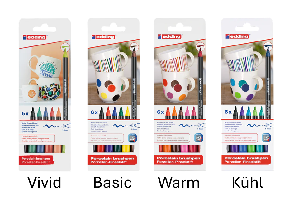 Malset Mini Schälchen Velho inkl. 4 Schälchen und 6 Stiften - Craftguru